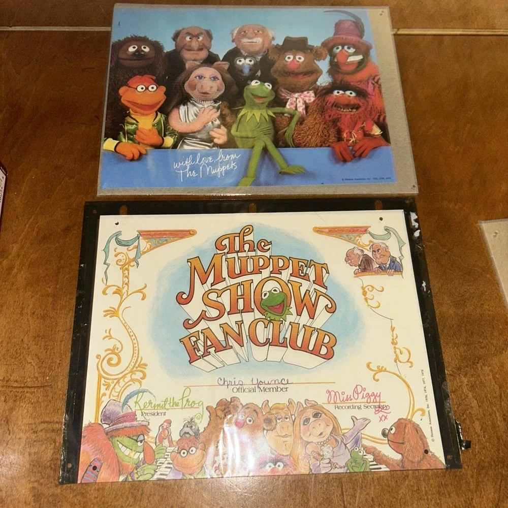OFFICIAL 1978 MUPPET SHOW FAN CLUB‎ MEMBERSHIP KIT Certificate